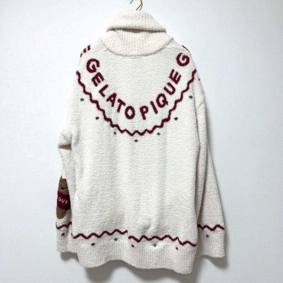 極美品✨ジェラートピケ　ホリデー　ノルディックショールカラー　カーディガン　ML