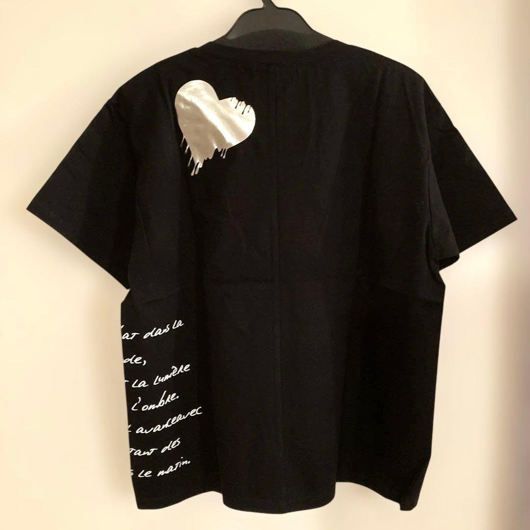 SCOT CLUB 新品未使用ブラック Tシャツ 9号 ハートデザイン
