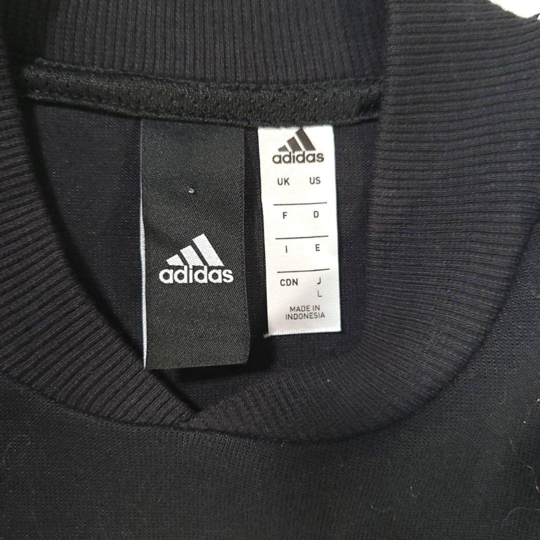 【美品】adidas 3ストライプスドレス スウェットフレアワンピース L