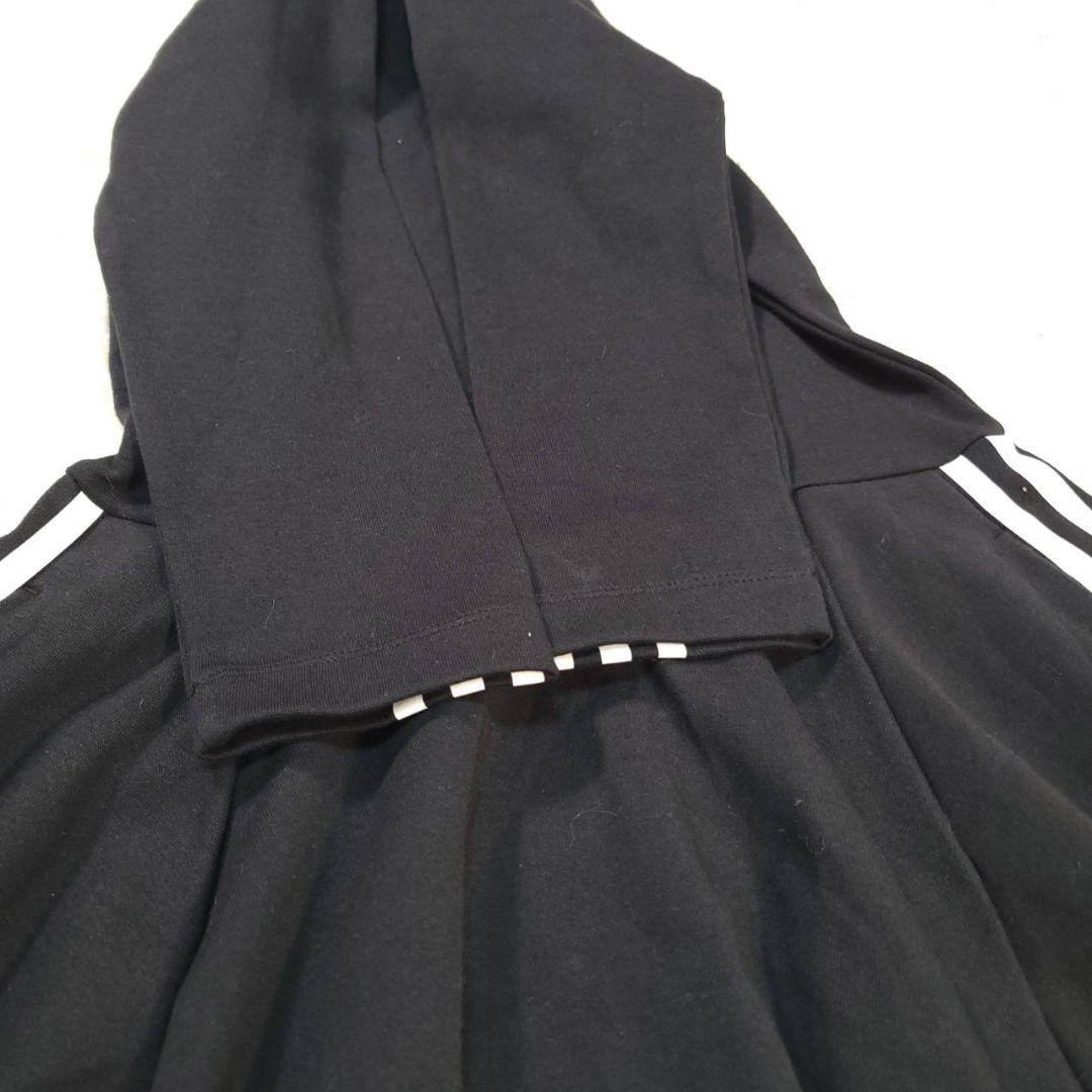 【美品】adidas 3ストライプスドレス スウェットフレアワンピース L