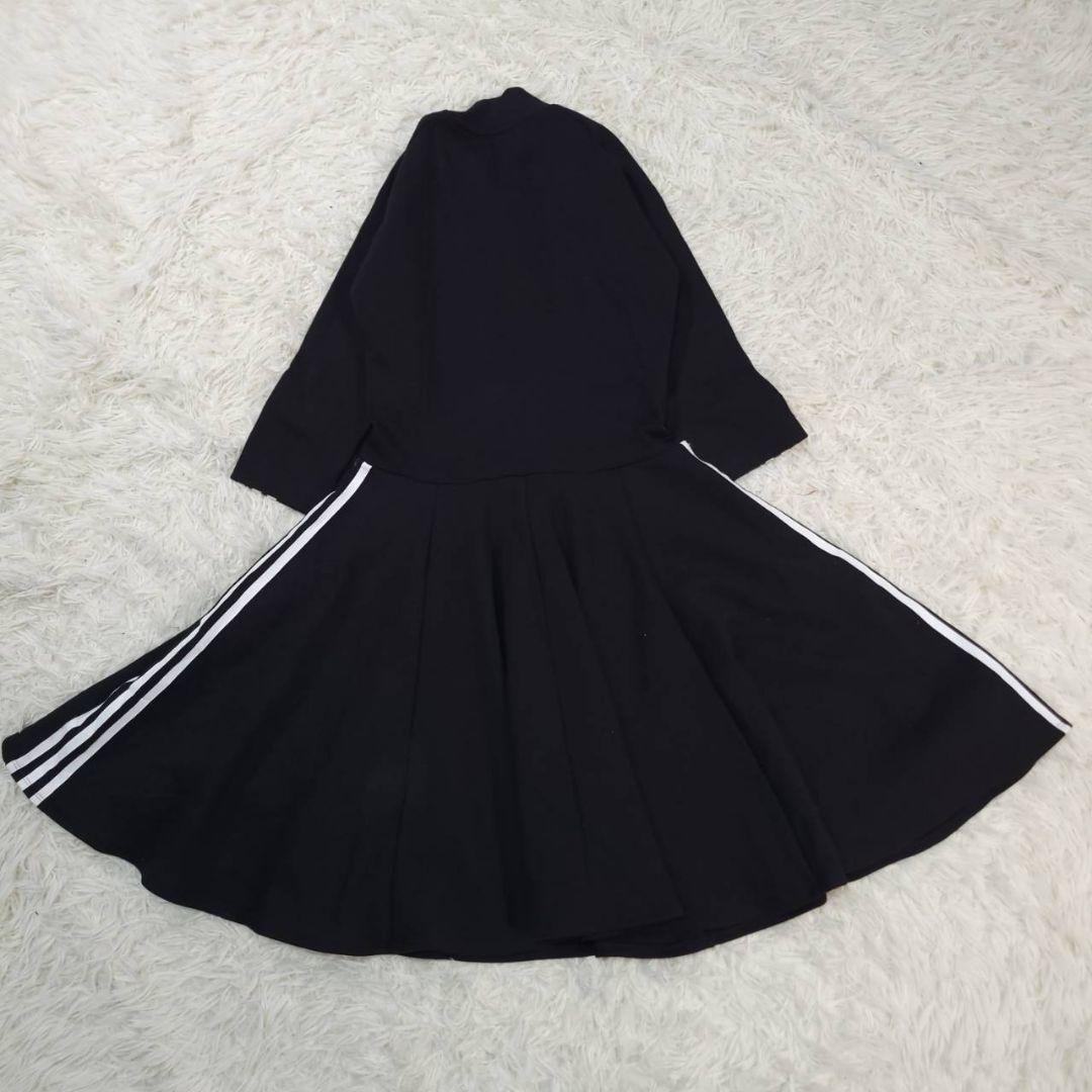 【美品】adidas 3ストライプスドレス スウェットフレアワンピース L