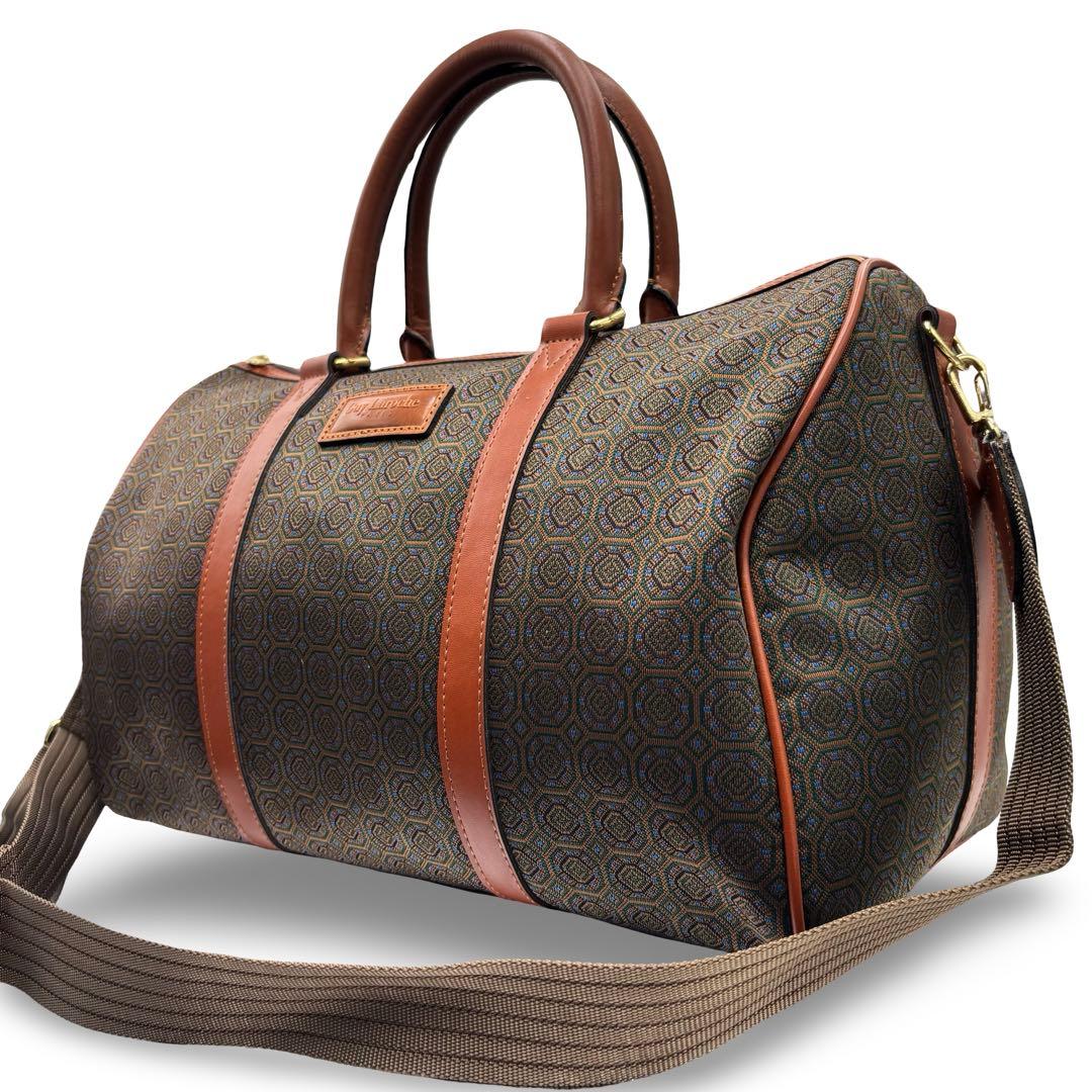 【美品】ギラロッシュ　2way ボストンバッグ　ショルダー　PVCレザー　大容量