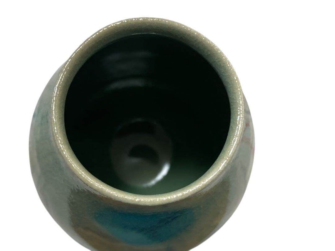 茶道具　柳根　人間文化財　海剛　文琳茶入　共箱