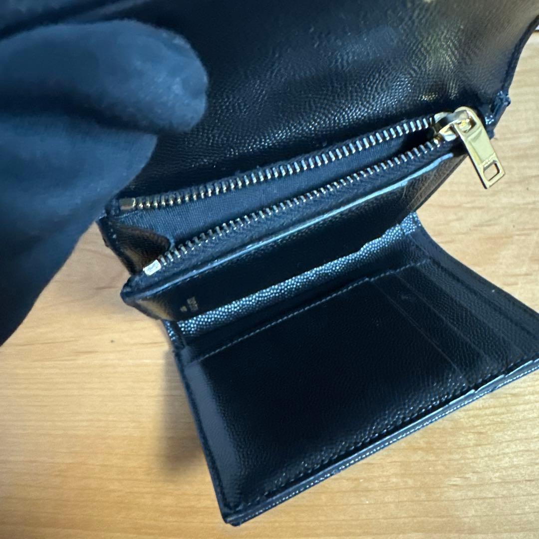 イヴ・サンローラン　ブラック 三つ折り財布