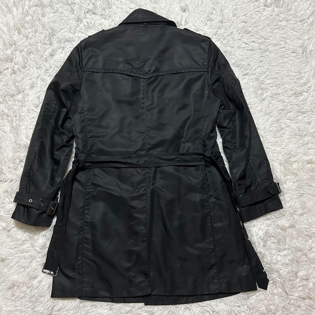 【極美品】バーバリー ブラックレーベル トレンチコート ナイロン 黒 ライナー