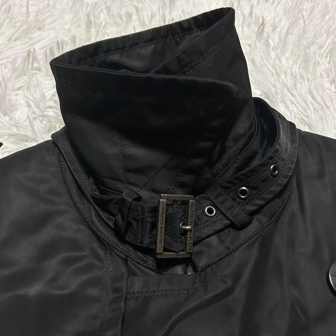 【極美品】バーバリー ブラックレーベル トレンチコート ナイロン 黒 ライナー