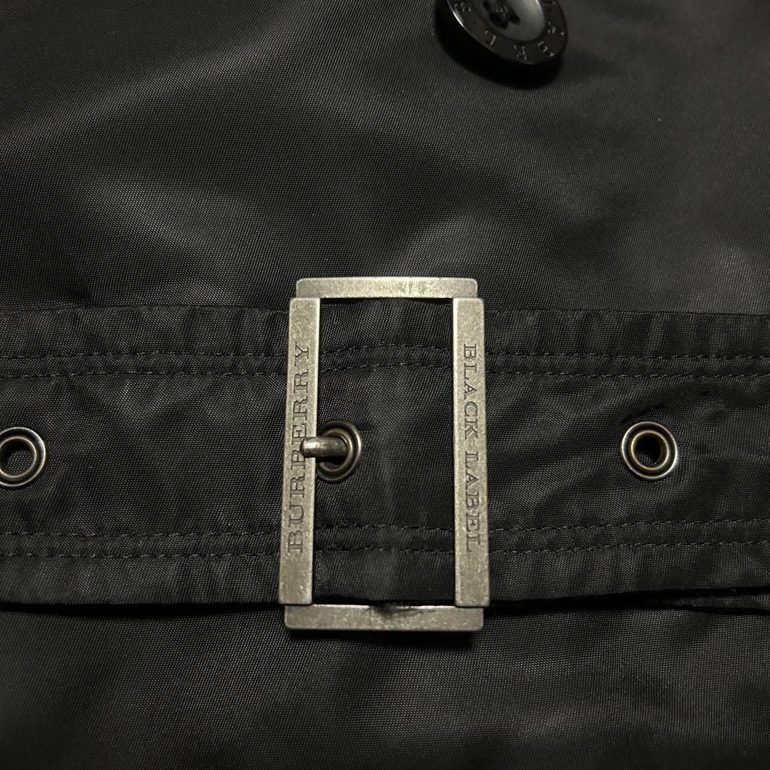 【極美品】バーバリー ブラックレーベル トレンチコート ナイロン 黒 ライナー