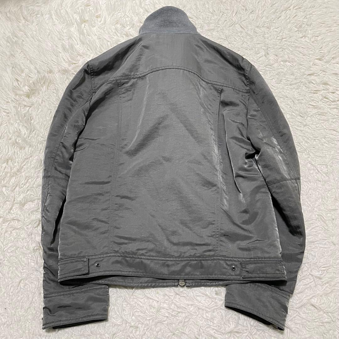 極美品 コムサメン y2k ミリタリーブルゾン 2way リアルファー グレー