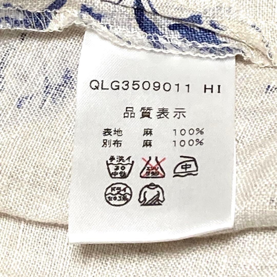 キャベジズ＆ローゼス リネン 麻 100% 花柄 ワンピース ひざ丈 日本製