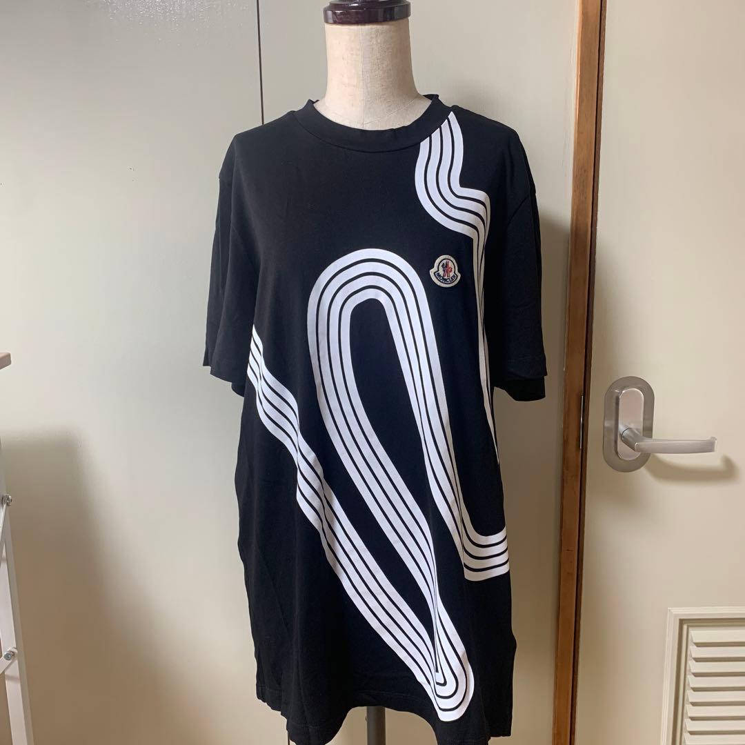 ○Moncler モンクレール 黒 半袖 サーキットTシャツ グラフィック