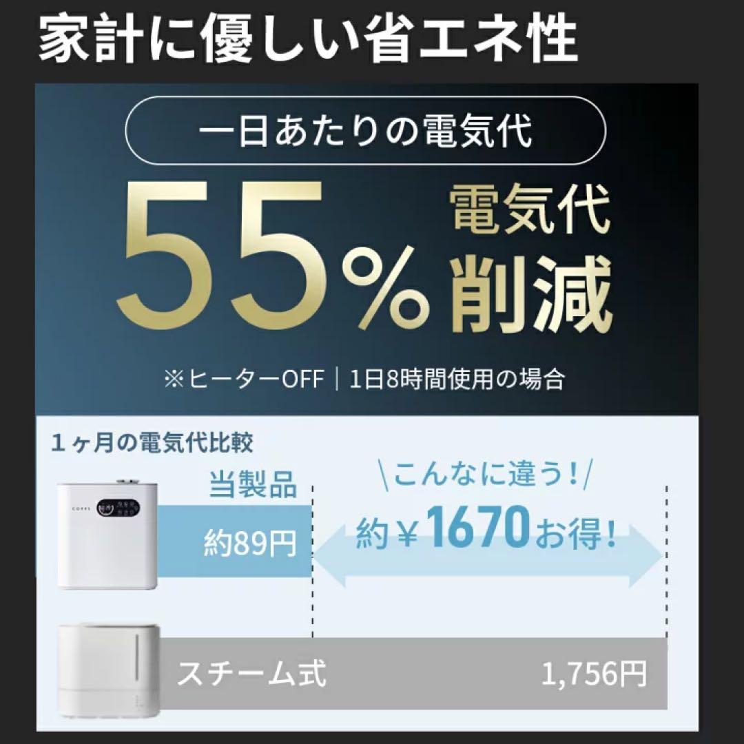 新品 ハイブリッド 加湿器 大容量 6.5L 上から給水 UV除菌機能付き