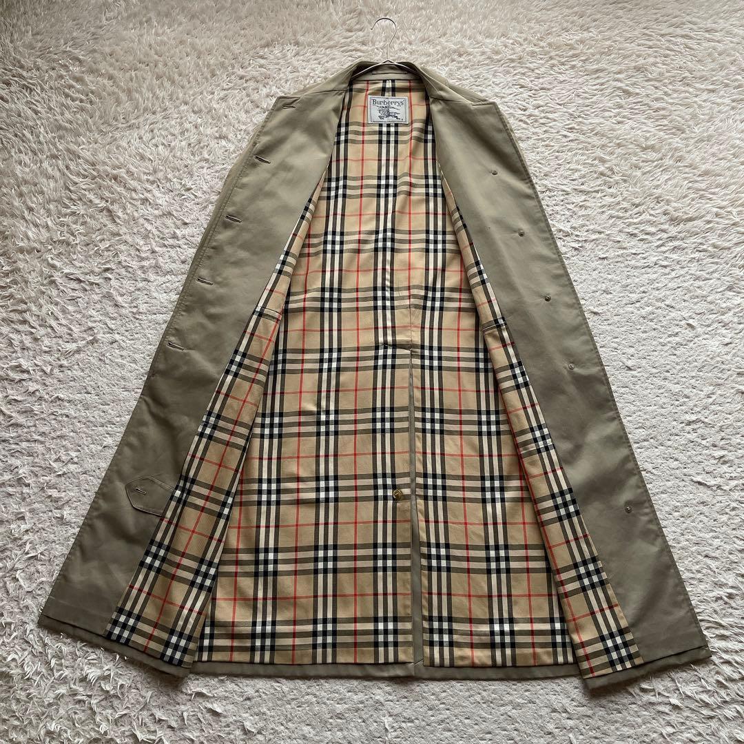 【着丈111cm】バーバリー トレンチコート ノバチェック ベルト ベージュ L