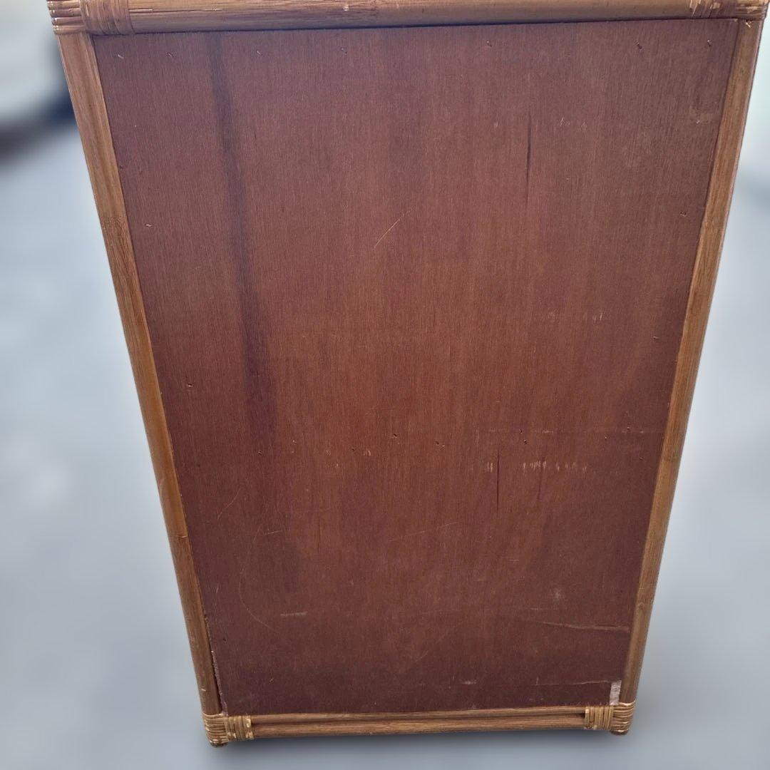 【レトロ家具】ラタン 籐製 5段チェスト 収納棚 約H93.5 W49cm
