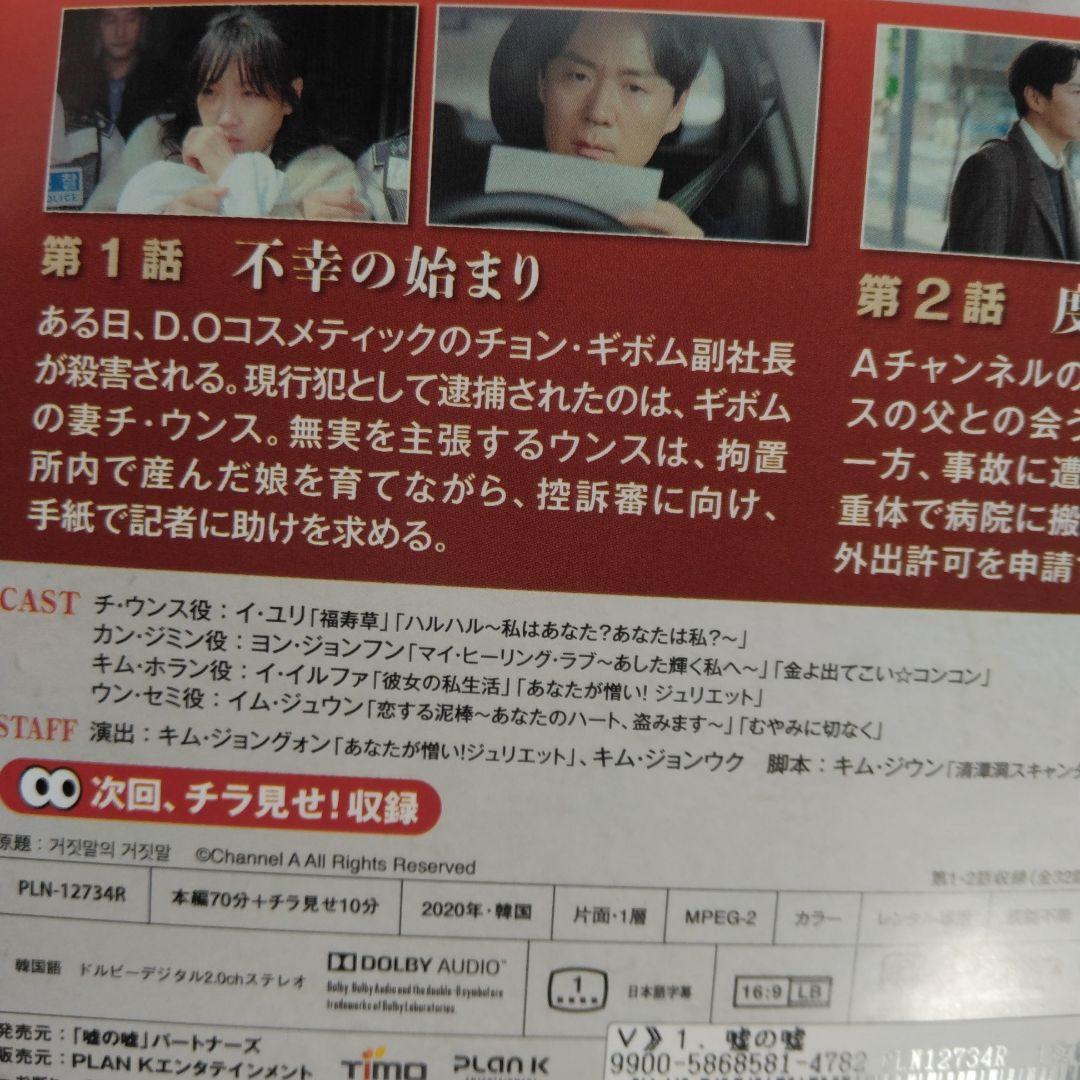 韓国ドラマ　嘘の嘘 DVD全巻　イ・ユリ ヨン・ジョンフン　レンタル落ち