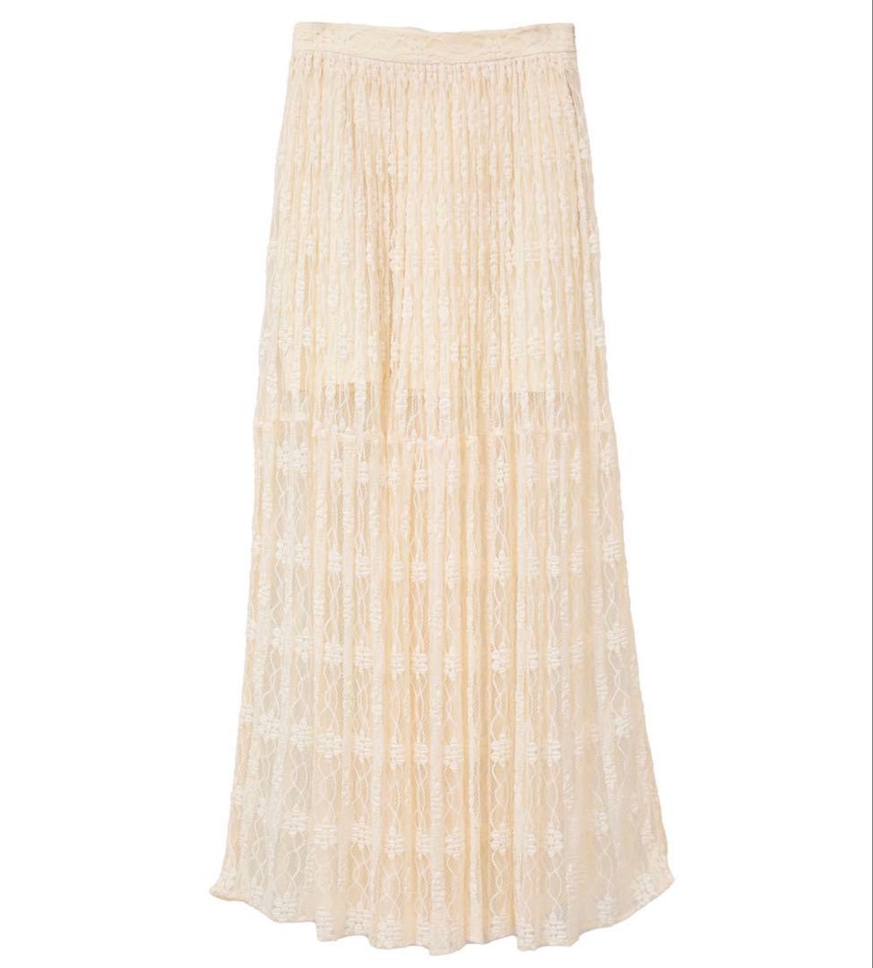 極美品✨️CLANE 2WAY LACE LAYERED SKIRT アイボリー