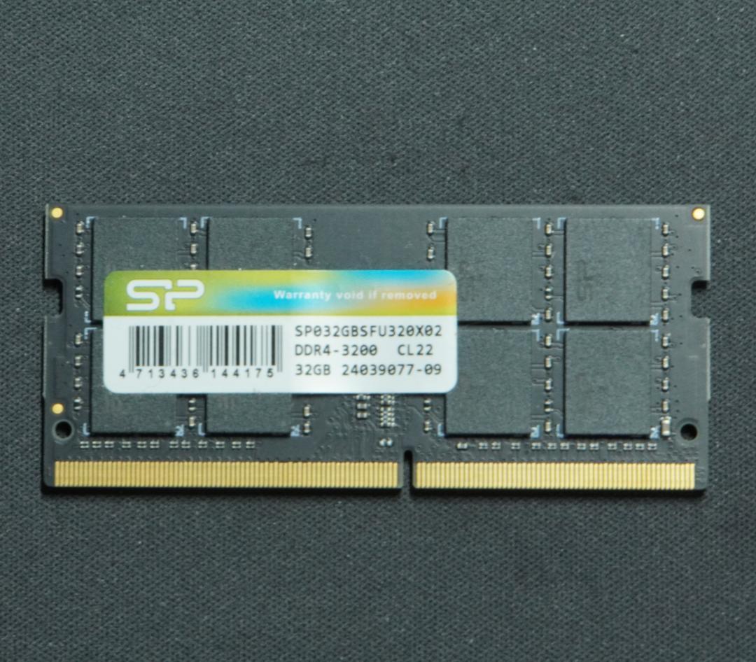 ノートPC メモリー 32GB DDR4-3200 CL22（一枚）
