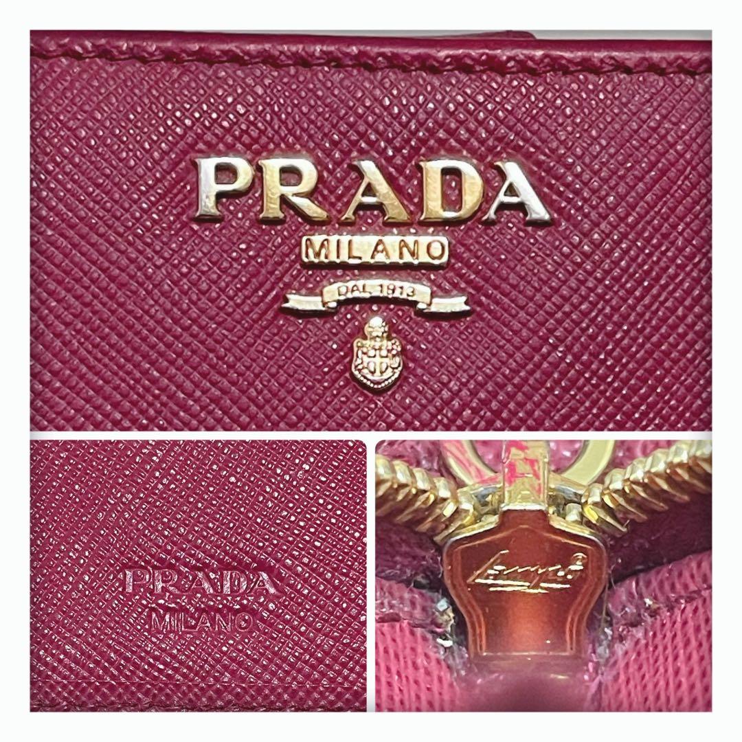 2/15中削除‼️ お得✨ PRADA プラダ サフィアーノ 二つ折り財布 ピンク