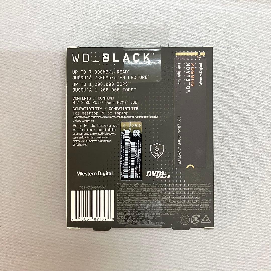 【新品未開封】WD_BLACK SN850X NVMe SSD 4TB