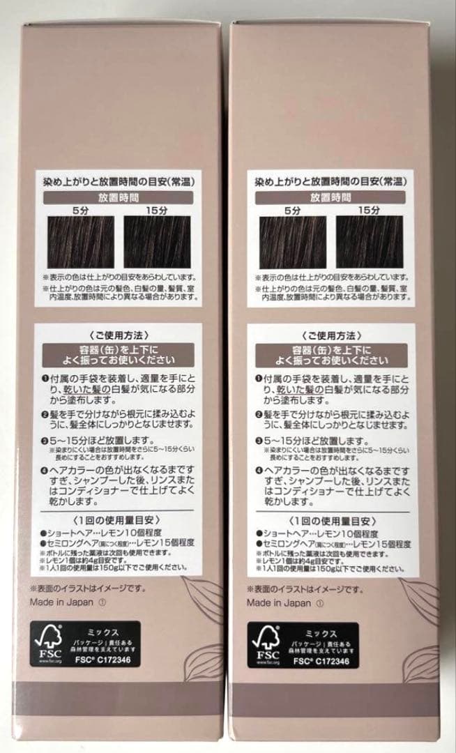 ヘアボーテエクラボタニカル エアカラーフォーム up ダークブラウン2本