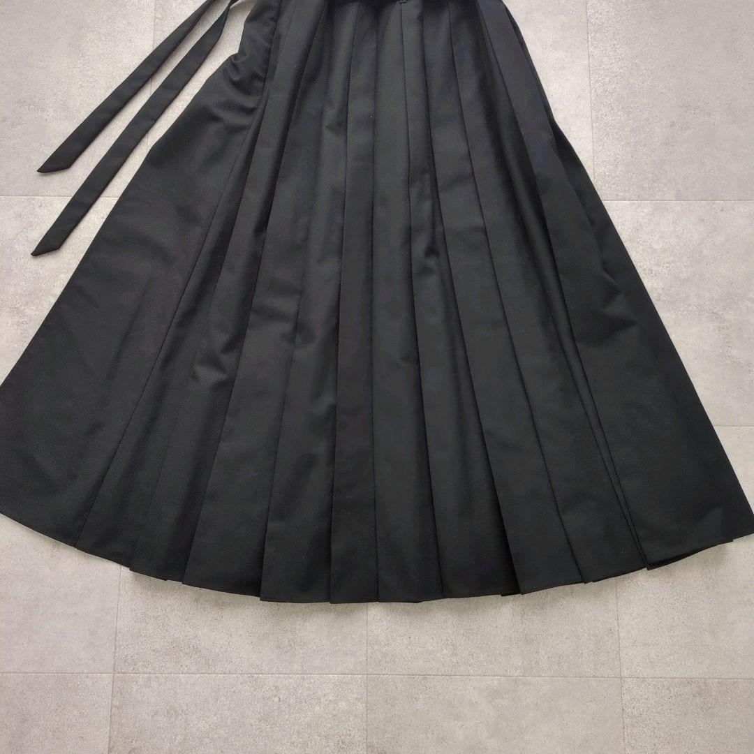 美品✨ HARE ダブルベルト プリーツスカート スリット ブラック黒