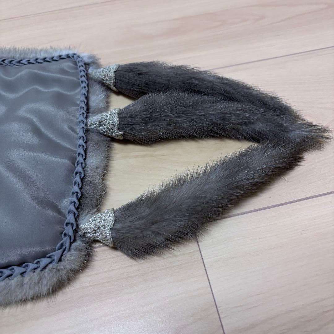高級 White Mink TOKYO サファイアミンク リアルファー ショール