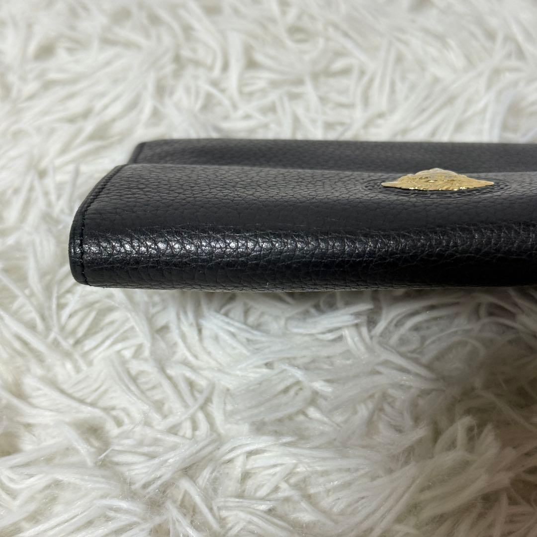未使用✨VERSACE ヴェルサーチ　メデューサ　レザー　三つ折り財布　ブラック