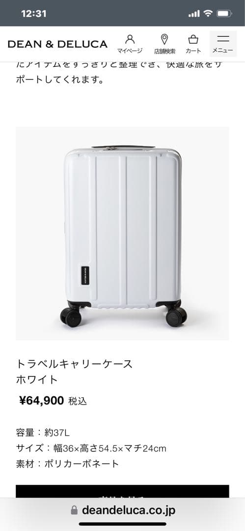 R　DEAN &DELUCA キャリーケース