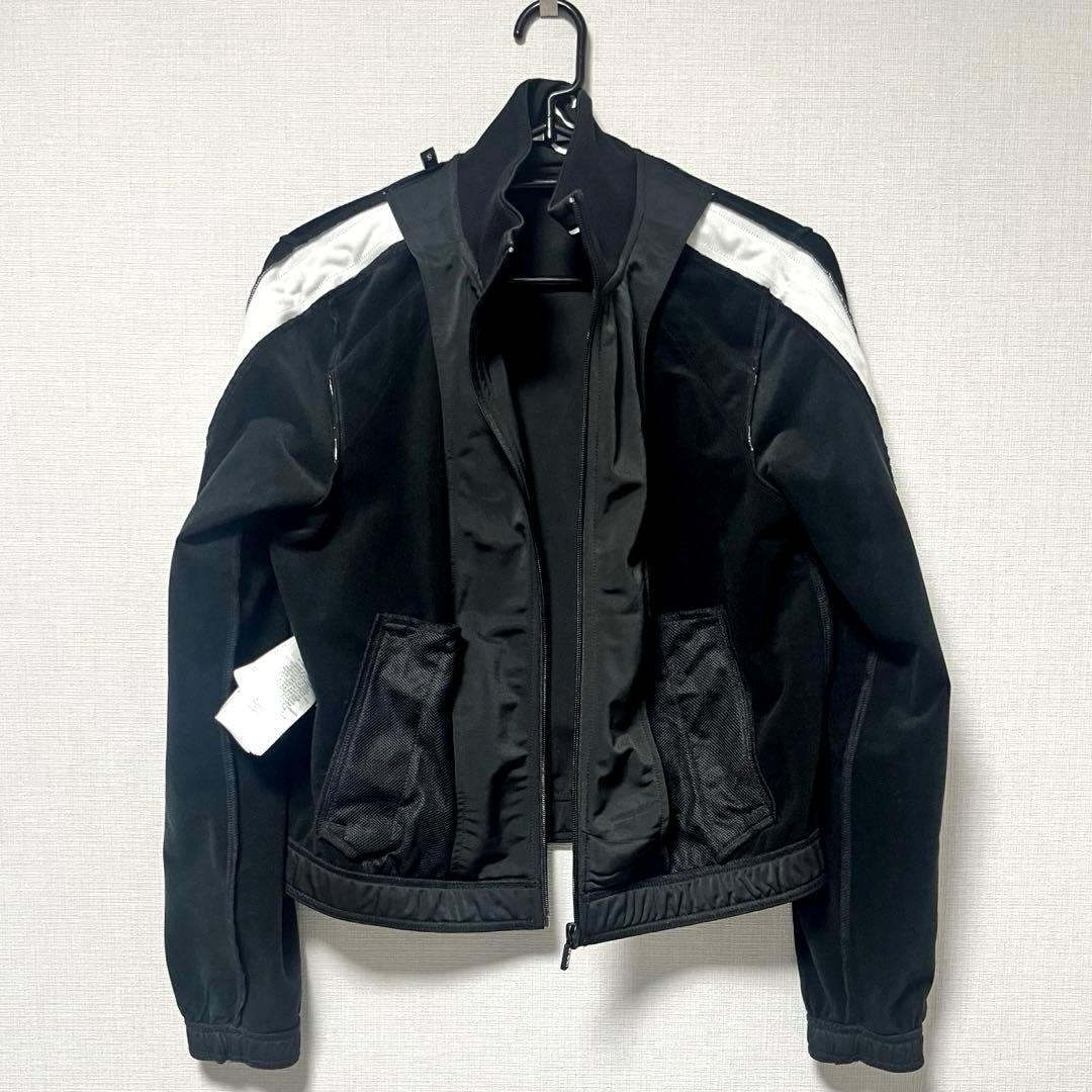 【美品】DIESEL SPORT トラックジャケット ロゴプリント 黒×白 S