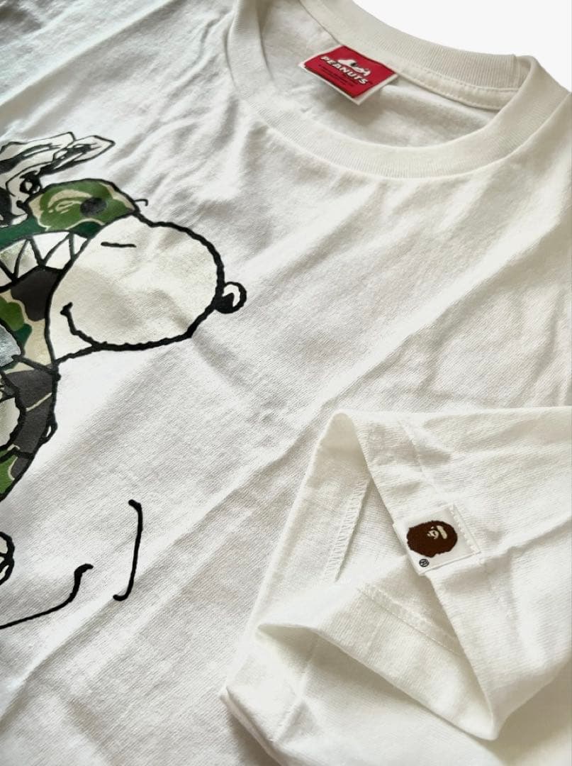 アベイシングエイプ✖️スヌーピー　Tシャツ シャークパーカー APE カモ　L新品