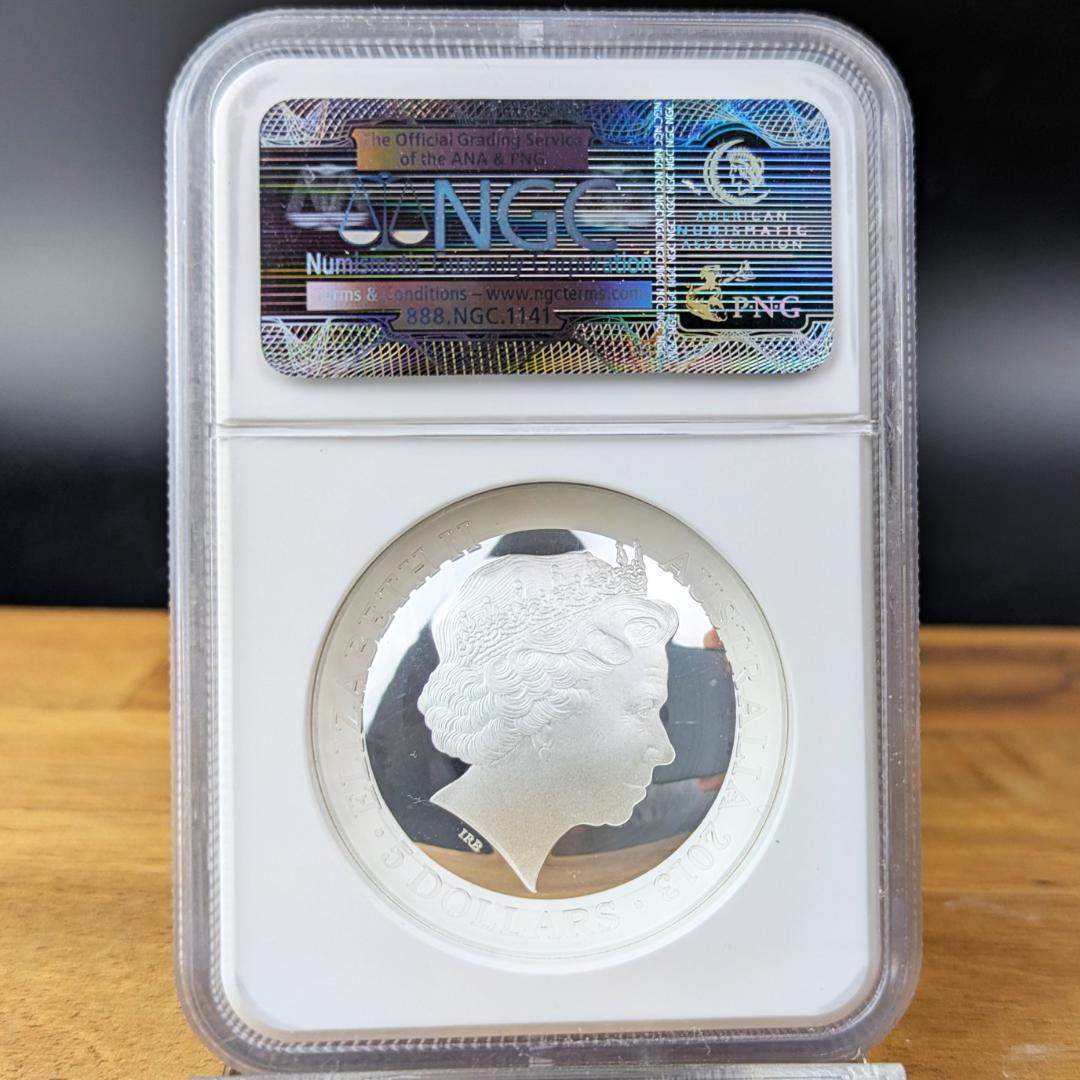 最高鑑定★2013 豪州 5ドル 銀貨くじゃく座 PF70UC Top Pop