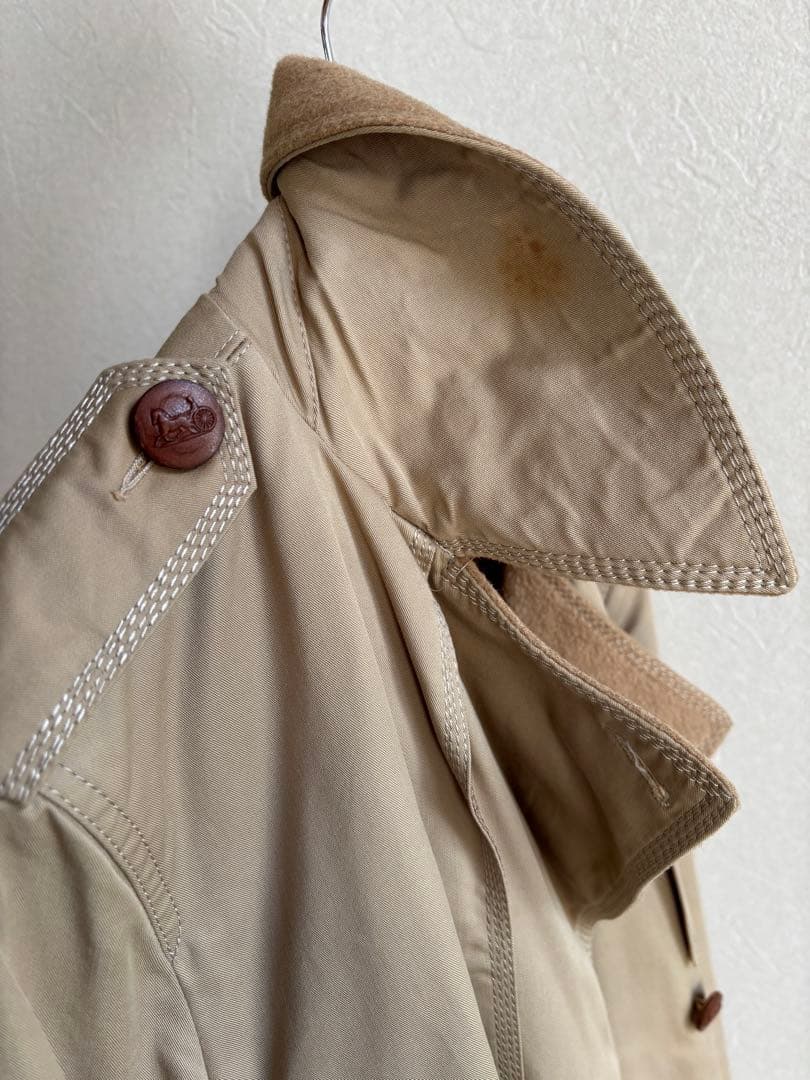 【3月末まで】CELINE vintage ベージュ トレンチ ロングコート