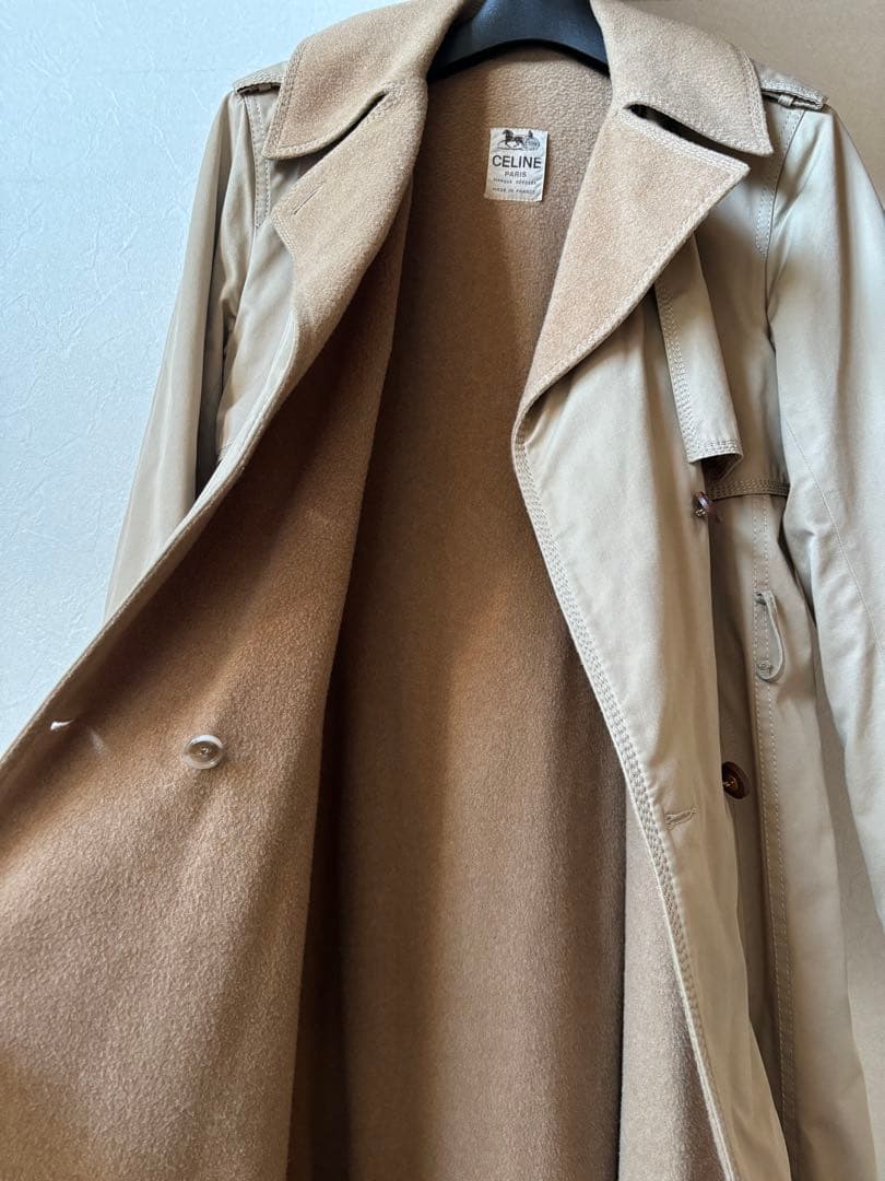 【3月末まで】CELINE vintage ベージュ トレンチ ロングコート