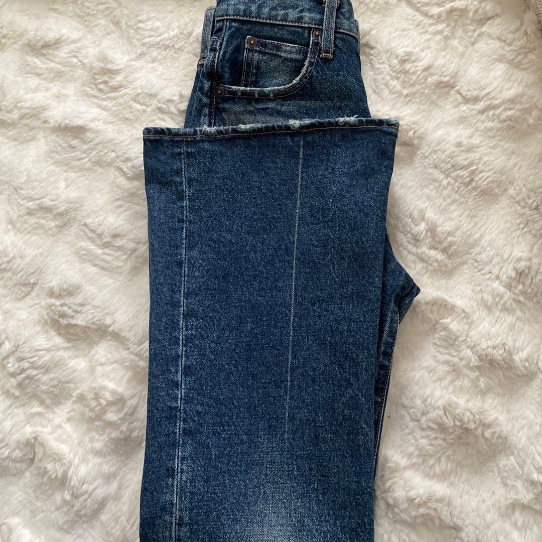 パンツ moussy MVS D/BLU FLARE 24inch