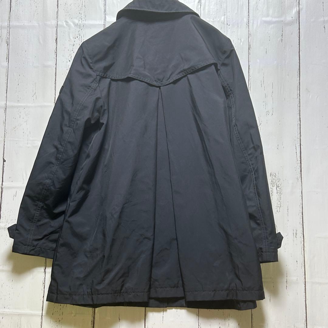 美品 タトラス スプリングコート 01 黒 ブラック　比翼 ナイロン モッズ S