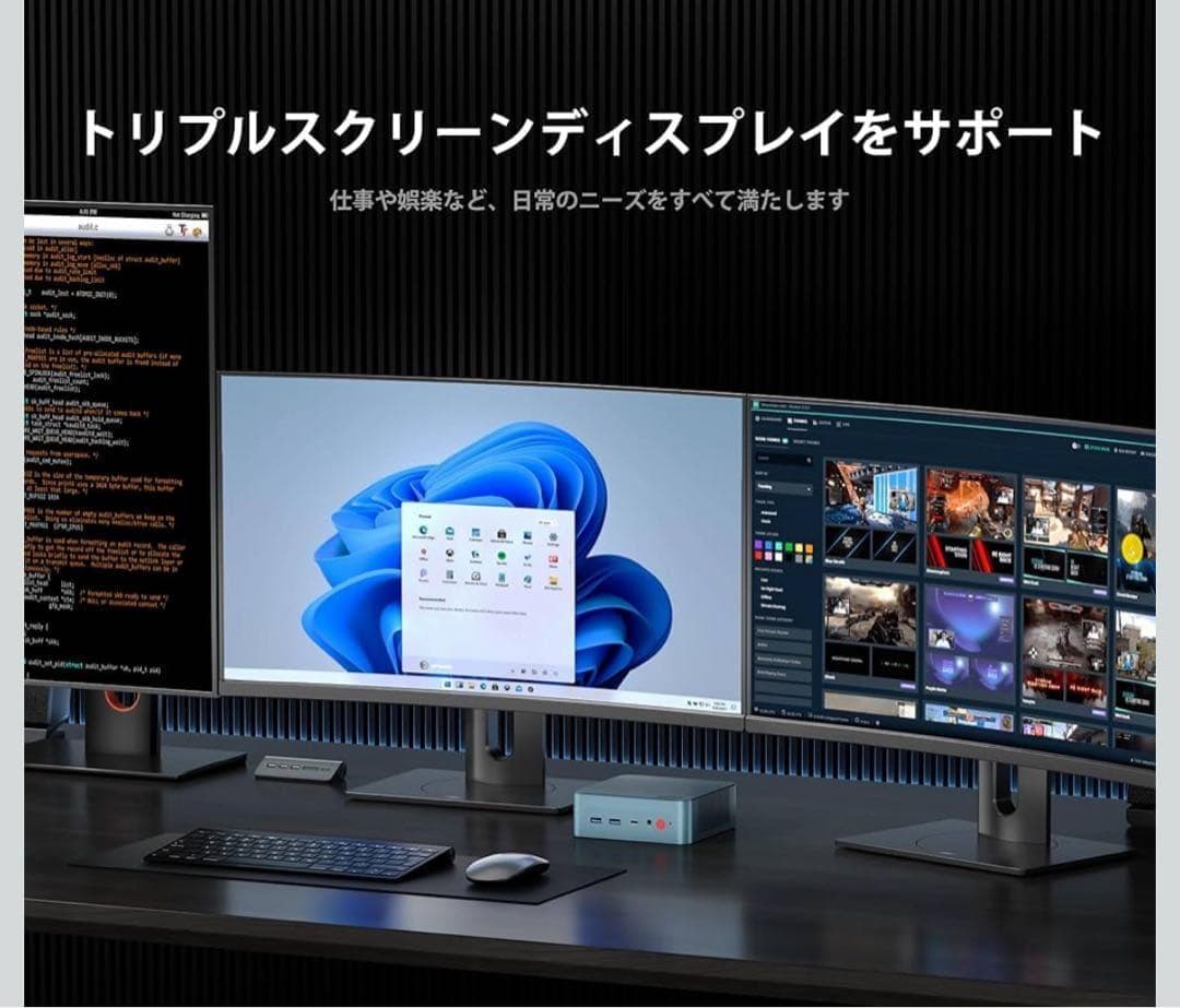 601001インテル ミニPC i5 12600H BOSGAME P2Lite
