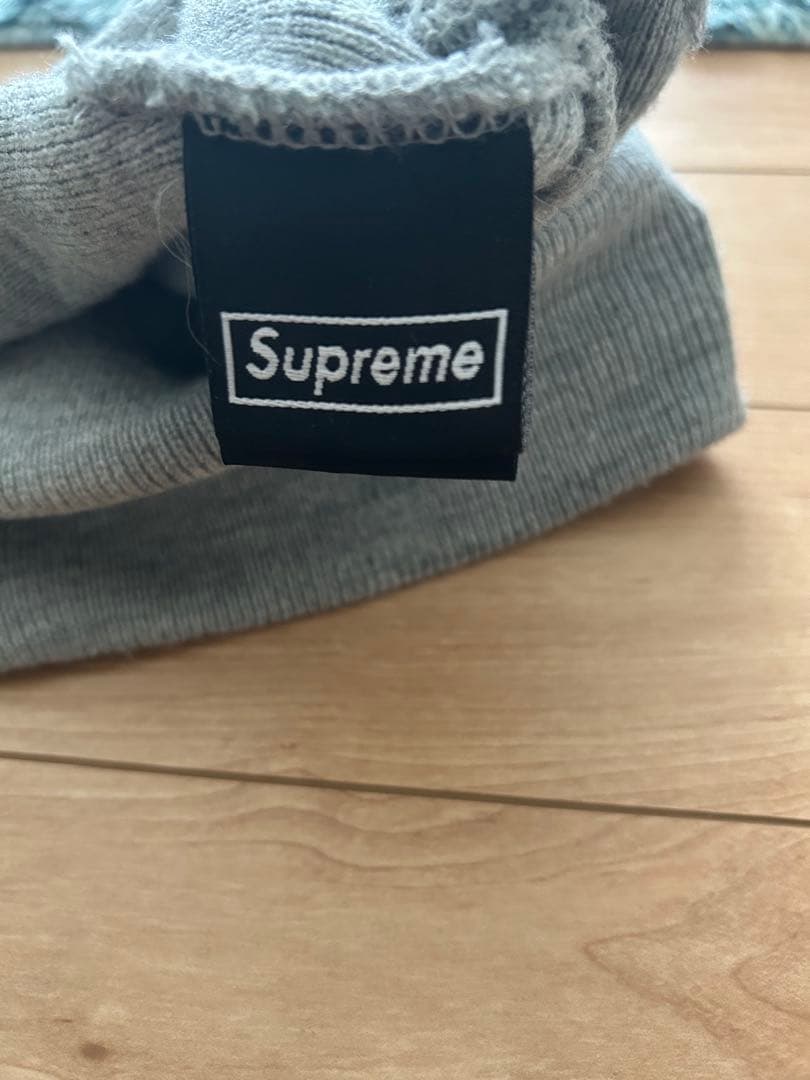 Supreme NEW ERA ニット帽　ビーニー　バンダナ　BOXロゴ　グレー