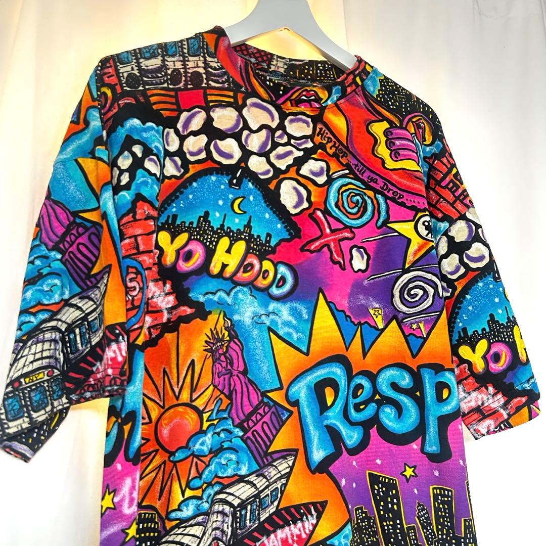 90s⭐︎ (XL) USA 製⭐︎Mammoth オールオーバープリント Tシャツ