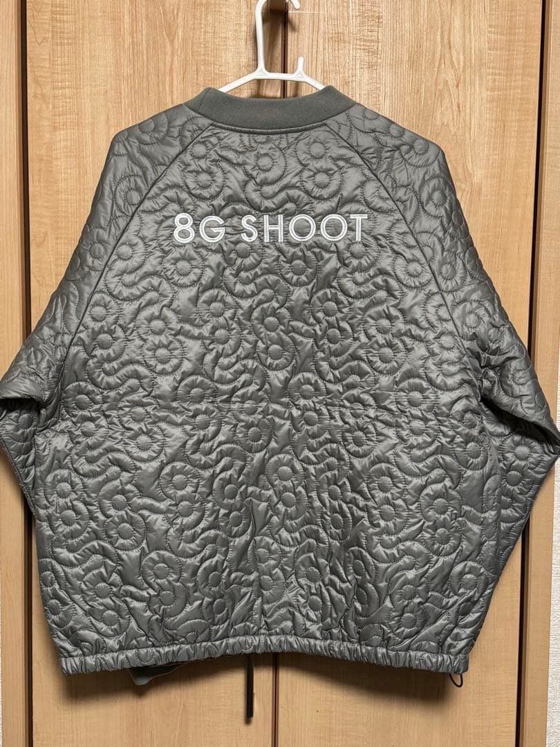 8G SHOOT グレー キルティングシャツ