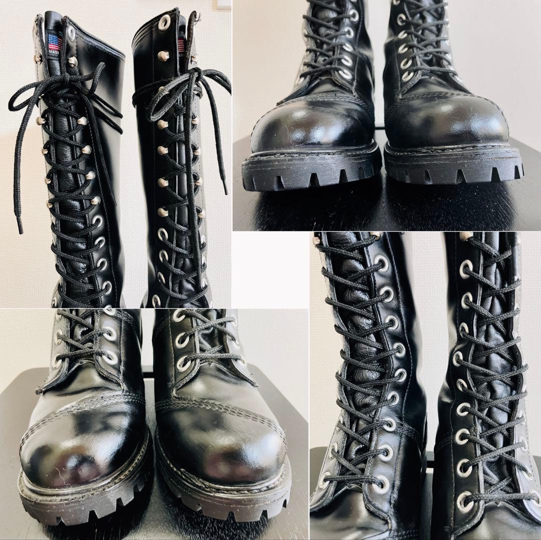 USA製 美品 NANA INDUSTRIAL ラインマンブーツ 黒 6D