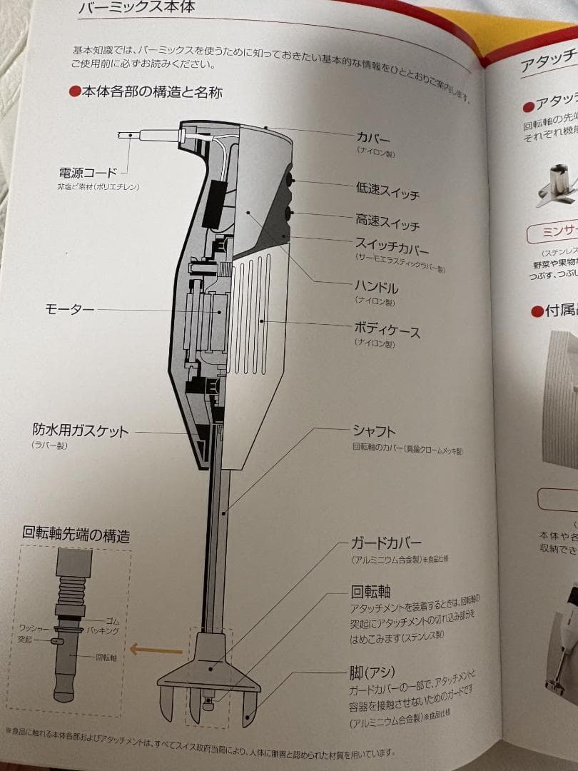 未使用 bamix バーミックス M200 ベーシックセット パウダーD付き