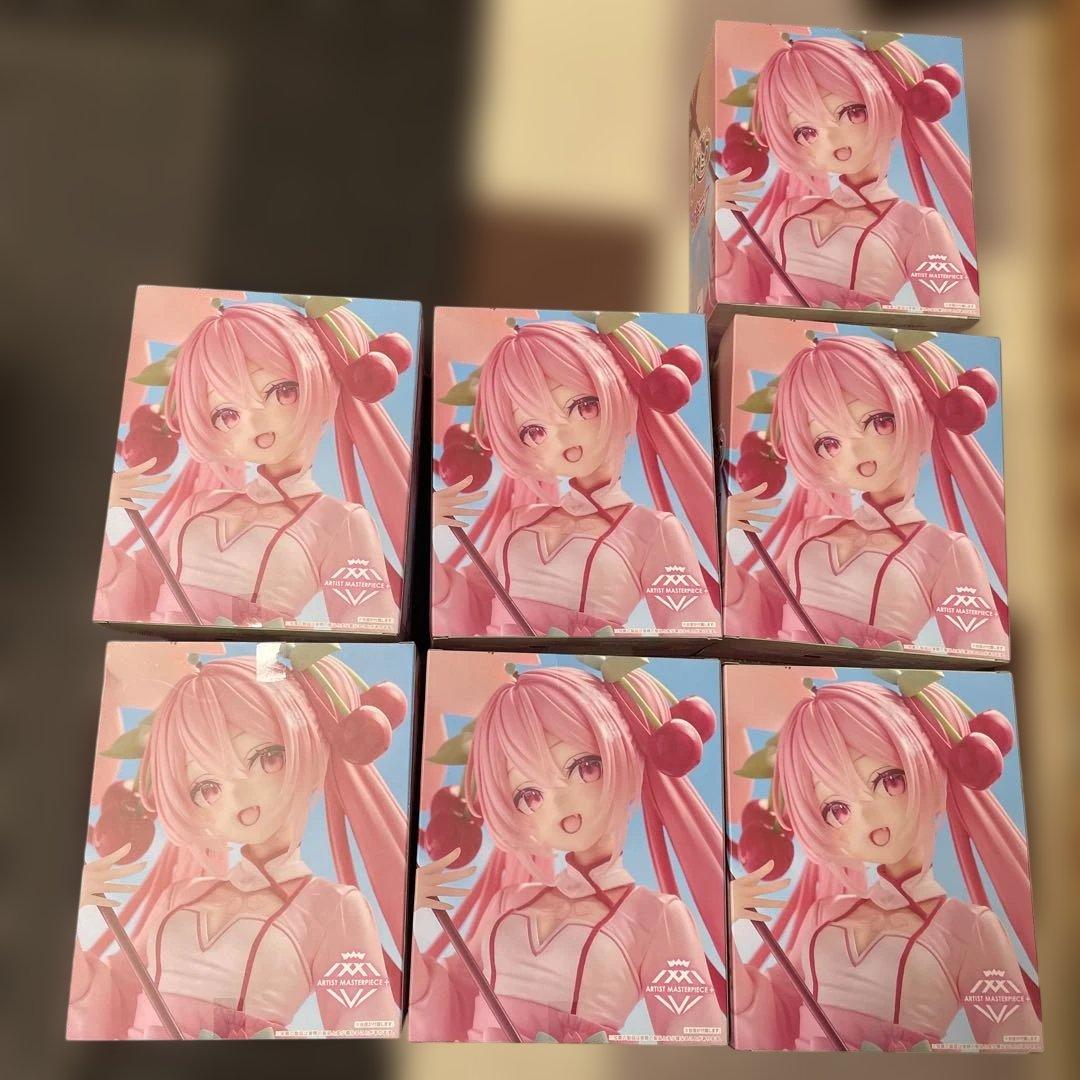 桜ミク AMP+ 桜ドレスver.フィギュア 7体セット