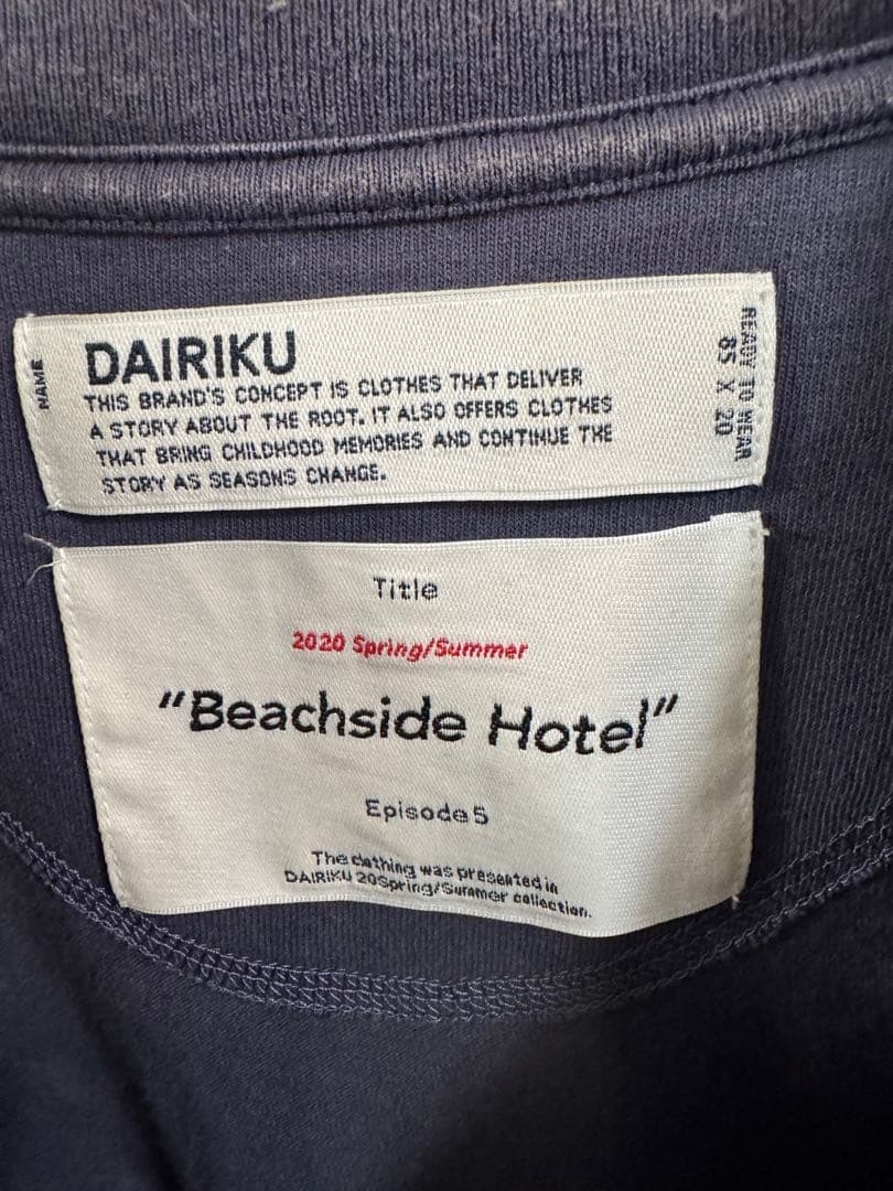 Dairiku 20ss BEACH 半袖Tシャツ ミッドナイトパープル ラス1