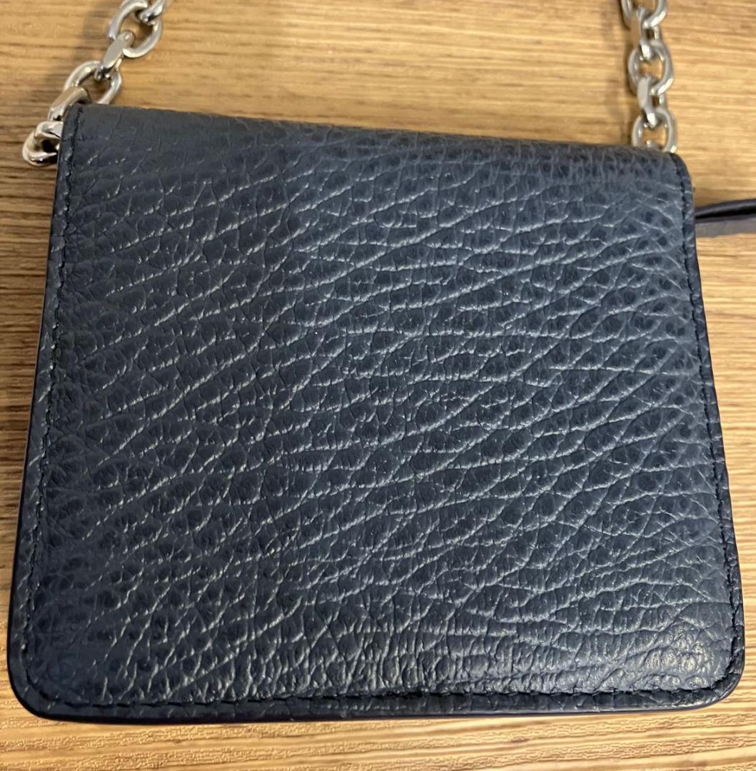 【新品】メゾン マルジェラ チェーンウォレット ブルーグレー 二つ折り財布