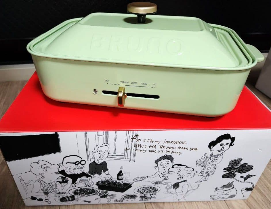 【極美品】BRUNO コンパクトホットプレート ミントグリーン オプションセット