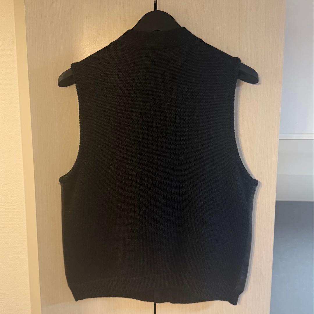 DKNY archive leather × wool best black