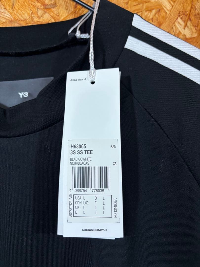 新品　Y-3 半袖Tシャツ　ブラック/ホワイト Lサイズ　オーバーサイズ