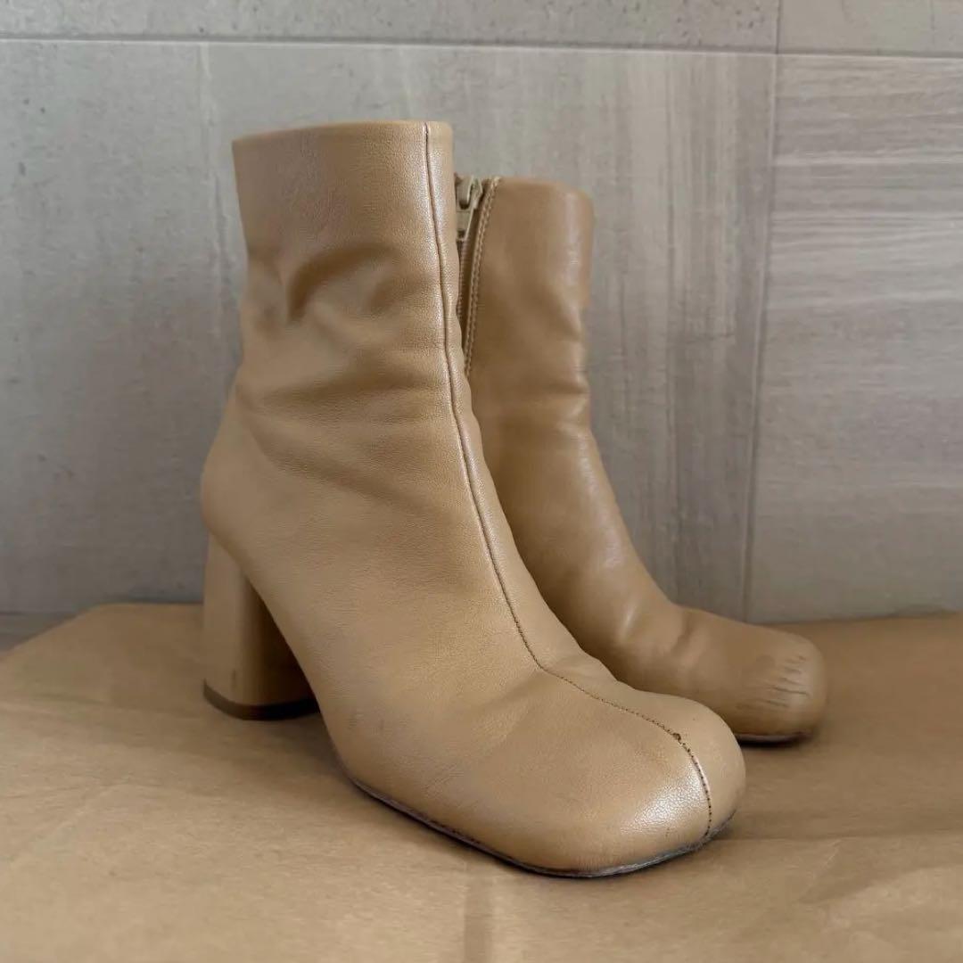 TODAYFUL Square Short Boots ベージュ 36