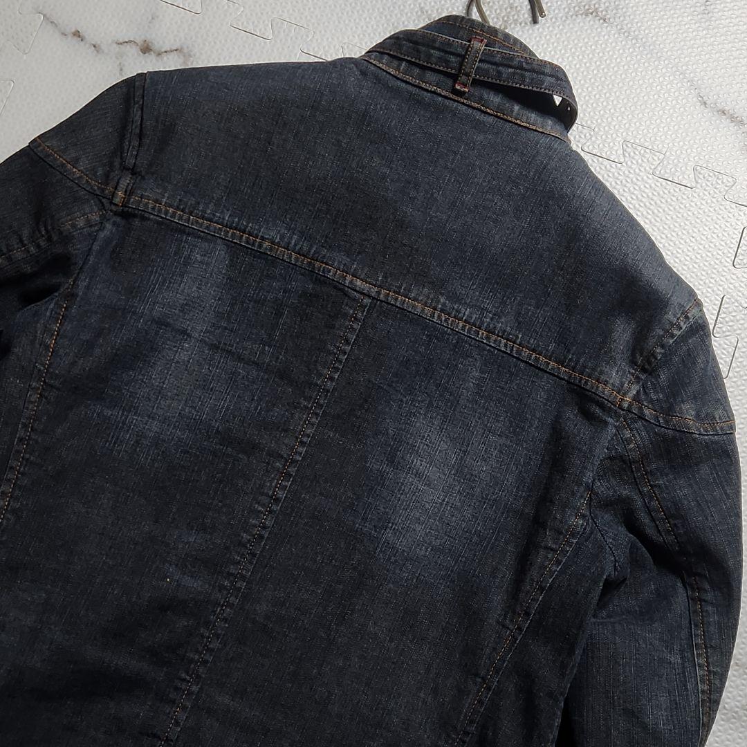 極美品✨バーバリーブラックレーベル ライダースジャケット デニム ノバチェック