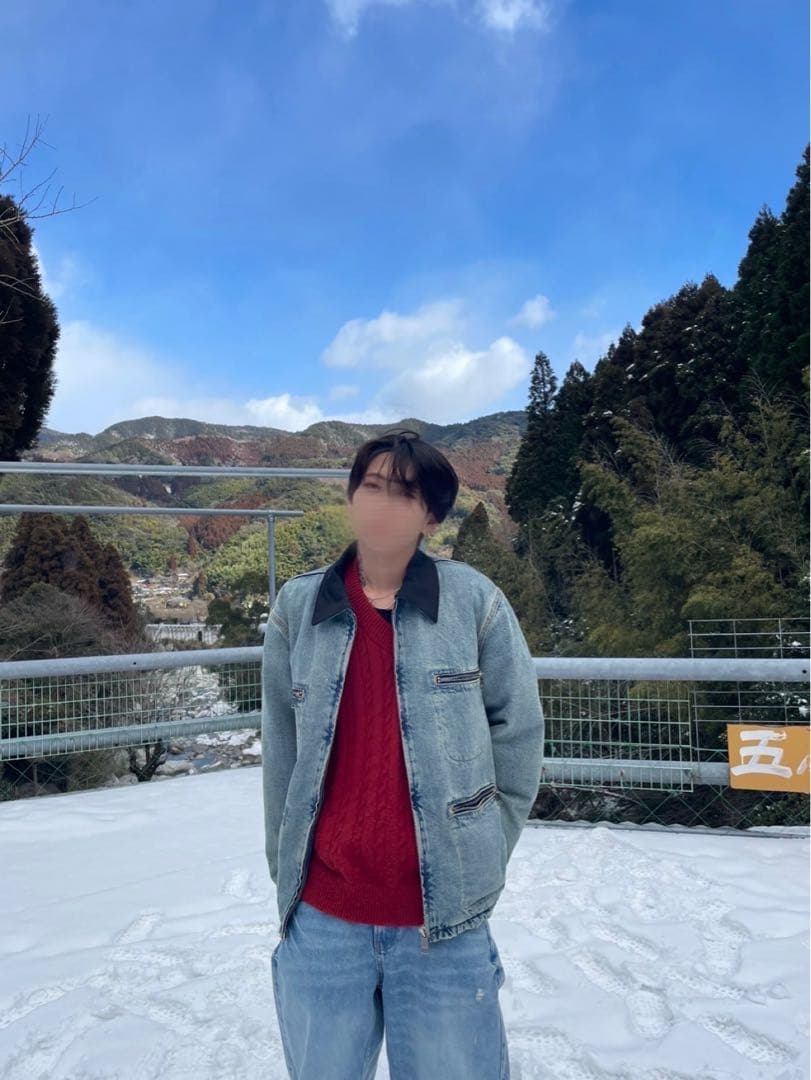 ZARA コントラストカラーデニムジャケット
