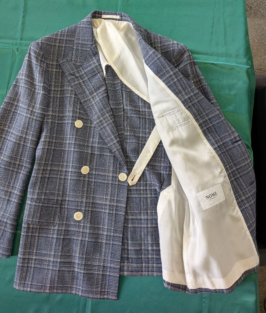 極美品！NOME GOTAIRIKU チェック ダブルジャケット五大陸